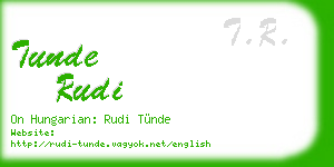 tunde rudi business card