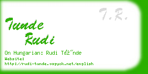 tunde rudi business card